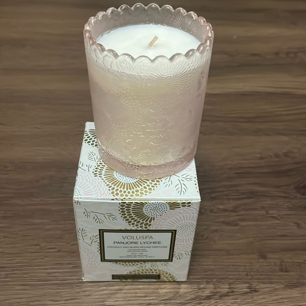 NWT Voluspa Panjore Lychee candle